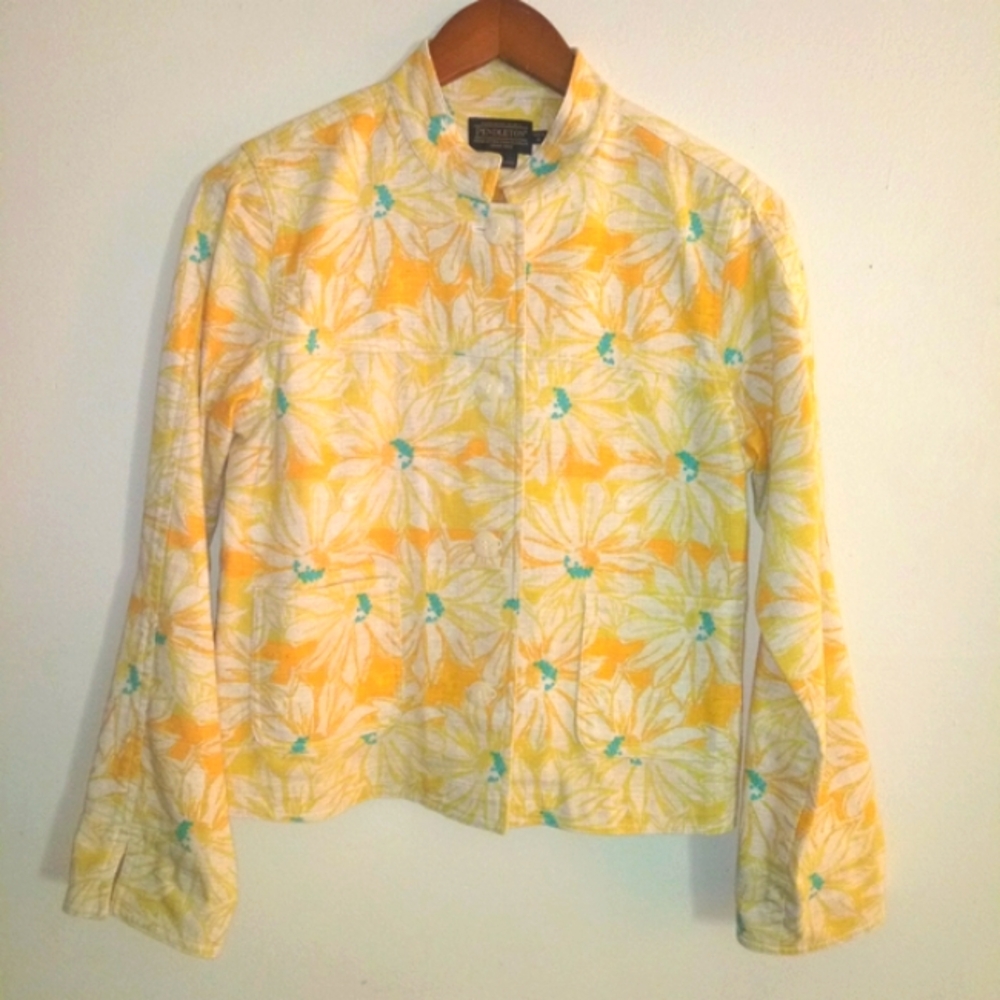 Pendleton floral blazer Sz petite S